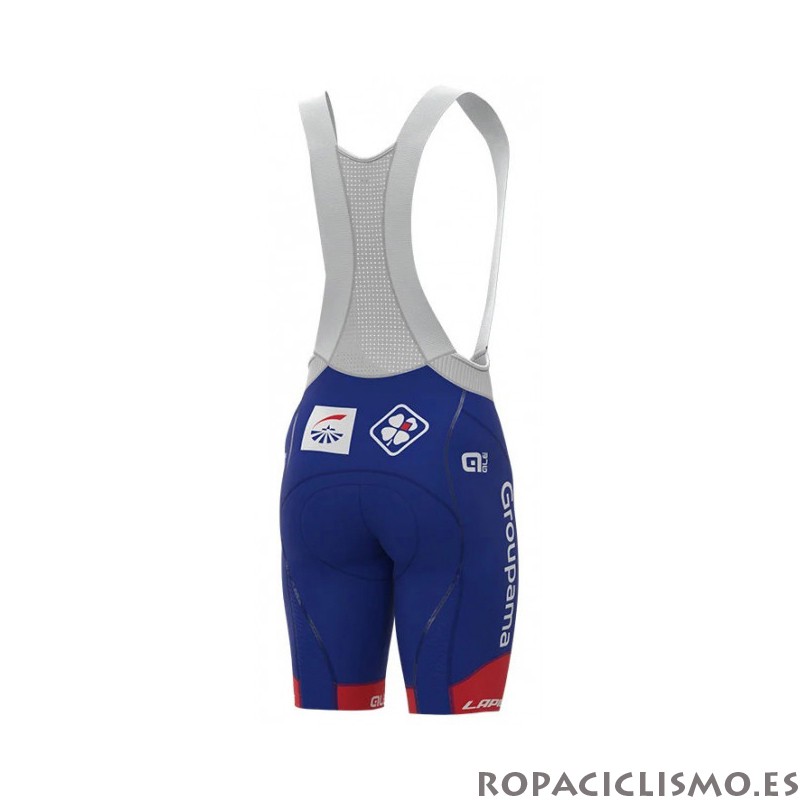 2021 Maillot Groupama-FDJ Tirantes Mangas Cortas Rojo Azul Blanco